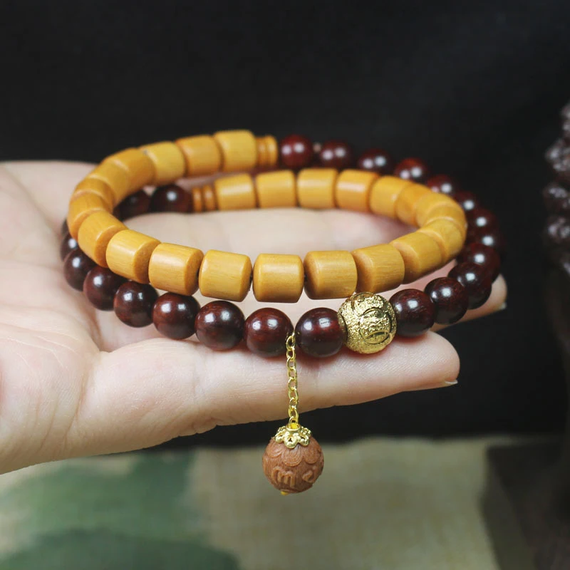 Sandalwood barrel beads 8mm blood sandalwood double-loop bracelet, sandalwood prayer beads, couple's collectible item
Sandalwood barrel beads 8mm blood sandalwood double-loop bracelet, sandalwood prayer beads, couple's collectible item