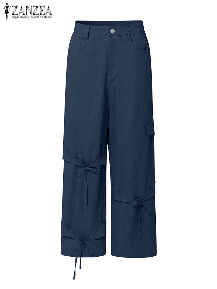 ZANZEA Fashion Long Trouser 2025 Summer Solid Color Pant Casual Bandage Wide Leg Pantalons Holiday Korean Women Street Bottoms
ZANZEA Fashion Long Trouser 2025 Summer Solid Color Pant Casual Bandage Wide Leg Pantalons Holiday Korean Women Street Bottoms