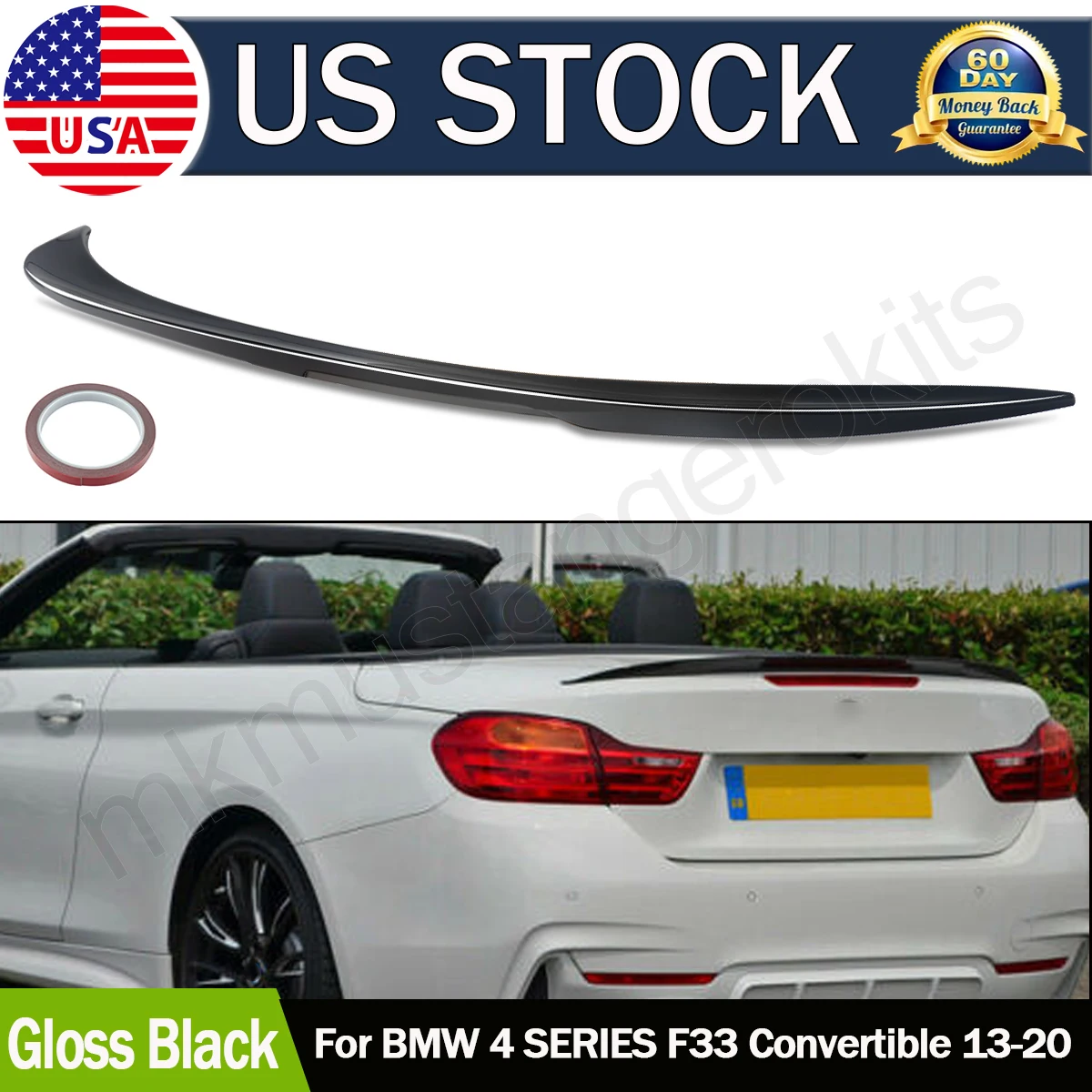 For BMW F33 F83 M4 Convertible 2014-2020 M Performance Rear Trunk Spoiler Wing Lip
For BMW F33 F83 M4 Convertible 2014-2020 M Performance Rear Trunk Spoiler Wing Lip