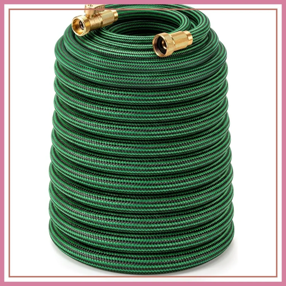 NON-EXPANDABLE 100 ft Garden Hose, Heavy Duty Flexible Water Hose, Kink Resistant Lightweight Hybrid Hose with Durable Fabric Skin, Leakproof
NON-EXPANDABLE 100 ft Garden Hose, Heavy Duty Flexible Water Hose, Kink Resistant Lightweight Hybrid Hose with Durable Fabric Skin, Leakproof