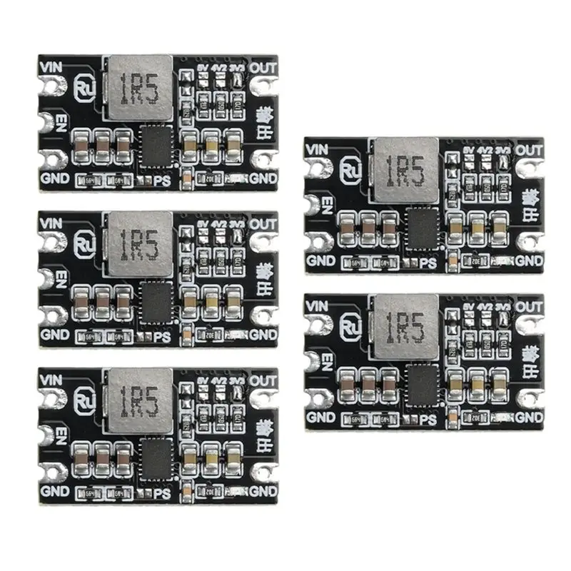 B03B-Adjustable Output 5Pcs DC-DC Buck Boost Module 1.8-5.5V Input To 3.3V 4.2V 5V 3A Low Ripple Constant Voltage Module
B03B-Adjustable Output 5Pcs DC-DC Buck Boost Module 1.8-5.5V Input To 3.3V 4.2V 5V 3A Low Ripple Constant Voltage Module