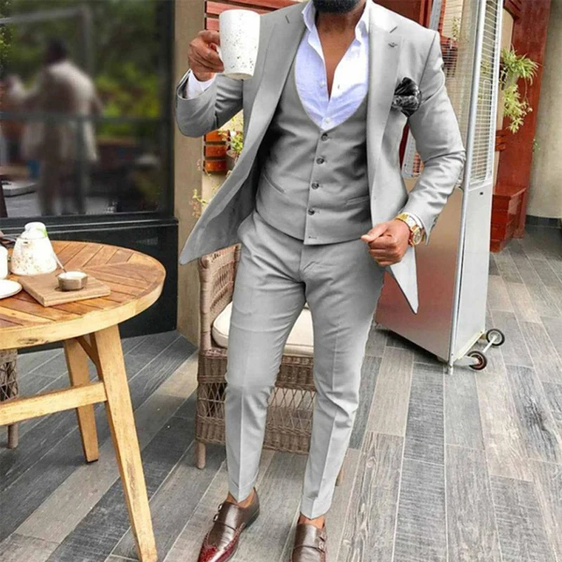 Slim Fit Men's suits 3 Piece Classic Groom Wedding Tuxedo Best Man Formal Prom Suit Male Casual Style Men Fashion Costume Homme
Slim Fit Men's suits 3 Piece Classic Groom Wedding Tuxedo Best Man Formal Prom Suit Male Casual Style Men Fashion Costume Homme