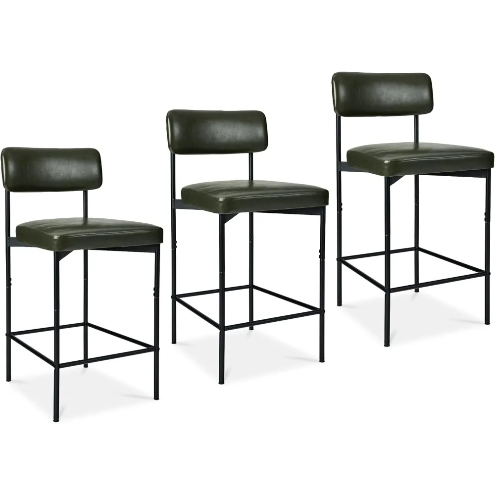 Armless Counter Height Bar Stools, Modern PU Faux Leather Stools for Kitchen Island, Home
Armless Counter Height Bar Stools, Modern PU Faux Leather Stools for Kitchen Island, Home