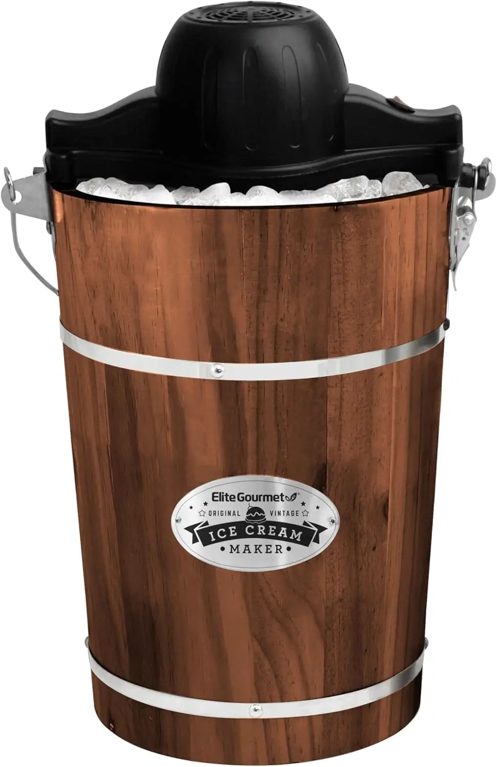 6-Quart Vintage Electric Ice Cream Maker, Old Fashioned Wooden Bucket, Uses Ice & Rock Salt
6-Quart Vintage Electric Ice Cream Maker, Old Fashioned Wooden Bucket, Uses Ice & Rock Salt