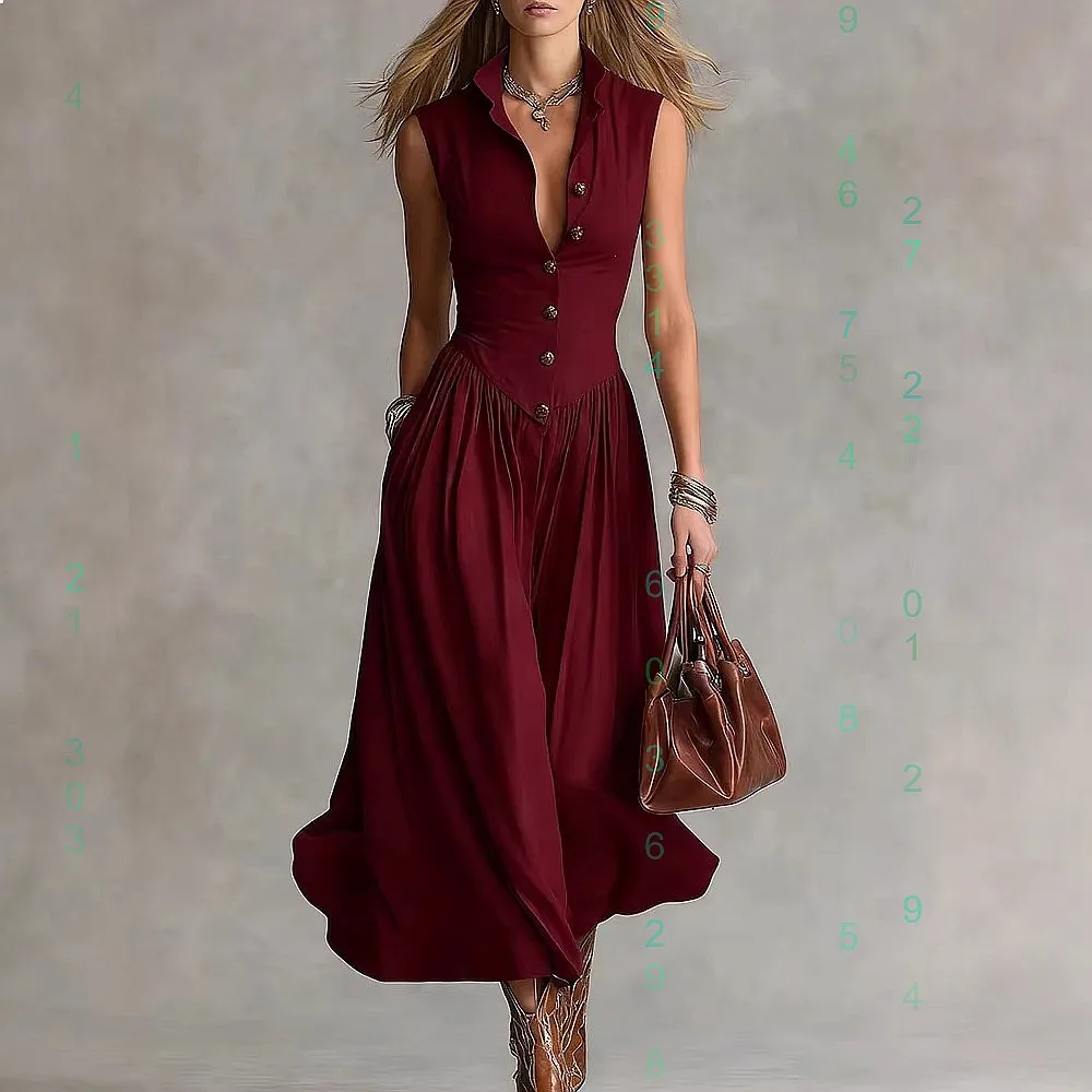 2026 Spring Summer Women Elegant Slim Fit V Neck Sleeveless Long Dress Dresses Overall Jumpsuit Playsuit
2026 Spring Summer Women Elegant Slim Fit V Neck Sleeveless Long Dress Dresses Overall Jumpsuit Playsuit