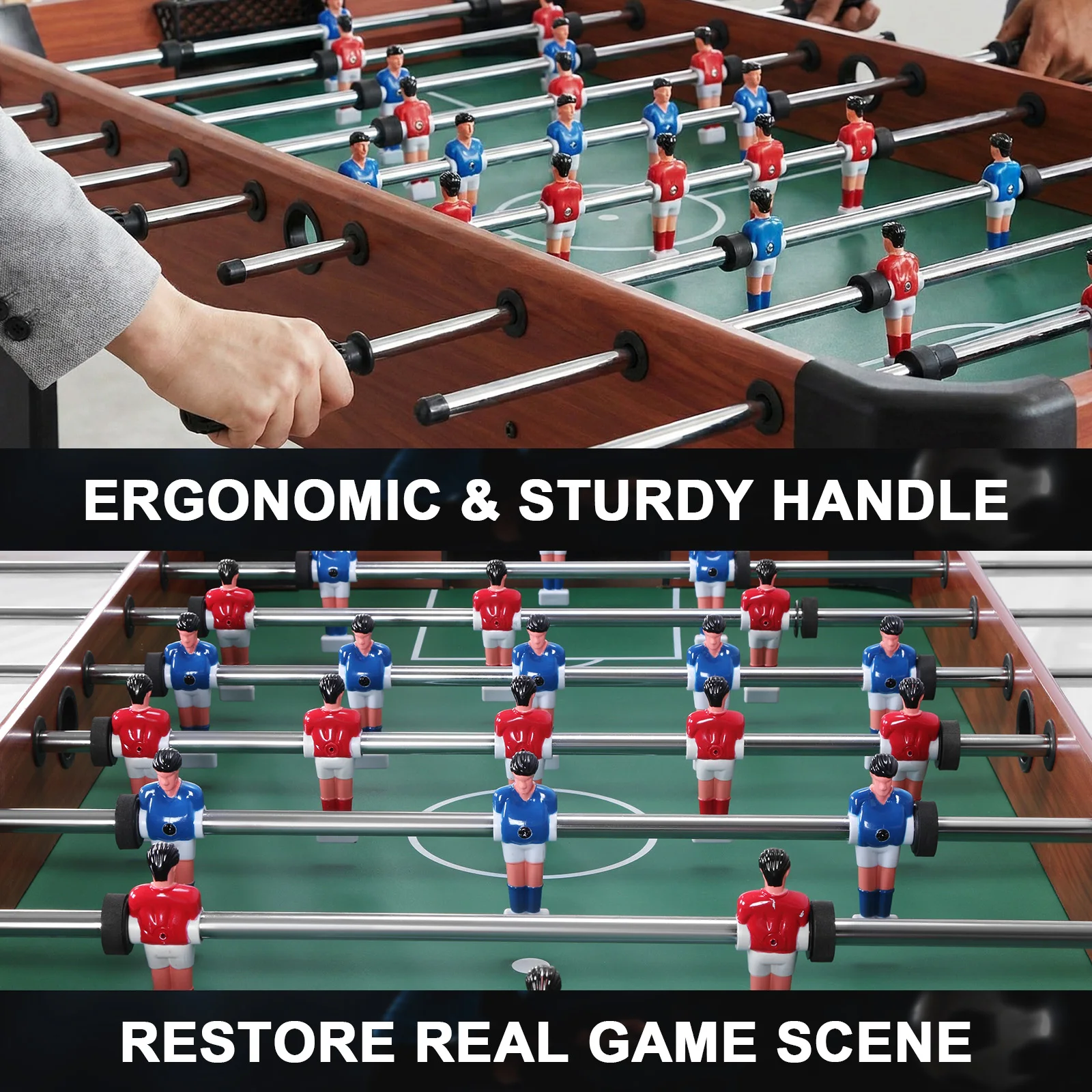 47 Inch Arcade Table Soccer with Score Keeper Arcade Soccer Set with Counterbalanced & Uniformed Men for Home Office Man Cave
47 Inch Arcade Table Soccer with Score Keeper Arcade Soccer Set with Counterbalanced & Uniformed Men for Home Office Man Cave