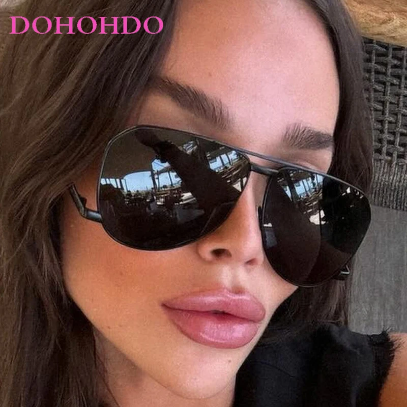 Fashion Metal Twin Bridge Pilot Women Sunglasses Luxury Designer Big Frame Sunglass Men Outdoor Driving Eyeglasses Female UV400
Fashion Metal Twin Bridge Pilot Women Sunglasses Luxury Designer Big Frame Sunglass Men Outdoor Driving Eyeglasses Female UV400