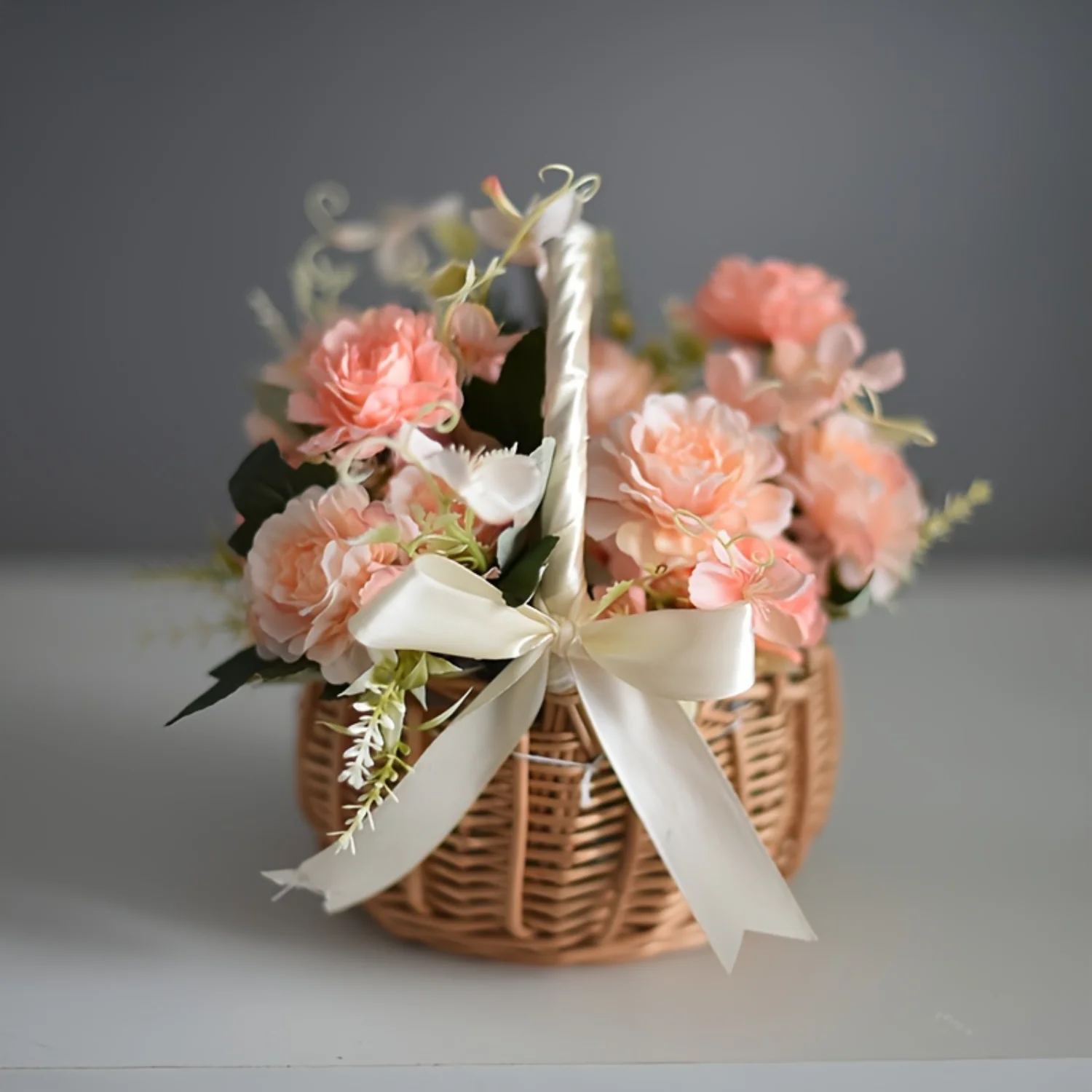 Classic Handwoven Wicker Flower Girl Baskets for Weddings, Multipurpose Natural Floral Arrangement Baskets with Elegant Ribbon,
Classic Handwoven Wicker Flower Girl Baskets for Weddings, Multipurpose Natural Floral Arrangement Baskets with Elegant Ribbon,