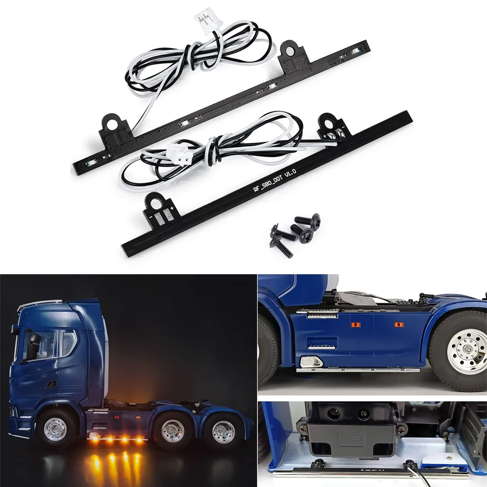 LED Side Skirt Light Yellow Light Bar for 1/14 Tamiya RC Truck Scania 770S 6X4 Toy Car Parts
LED Side Skirt Light Yellow Light Bar for 1/14 Tamiya RC Truck Scania 770S 6X4 Toy Car Parts