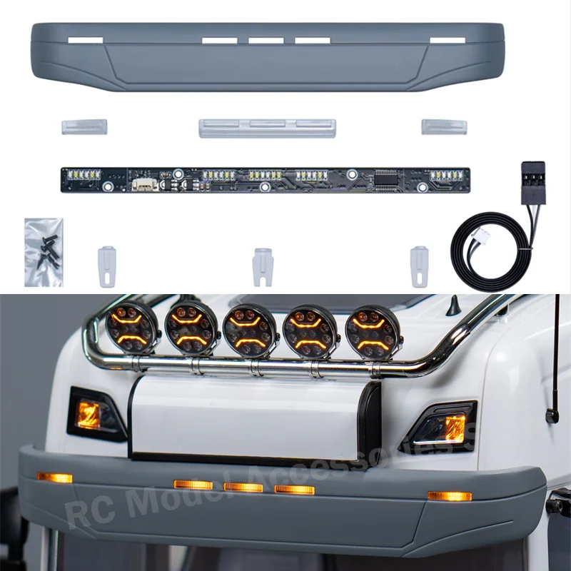 LED Sun Visor Light Roof Lamp for 1/14 Tamiya RC Dump Truck SCANIA 770S 6X4 56368 8X4 56371 Car upgrade Accessories
LED Sun Visor Light Roof Lamp for 1/14 Tamiya RC Dump Truck SCANIA 770S 6X4 56368 8X4 56371 Car upgrade Accessories