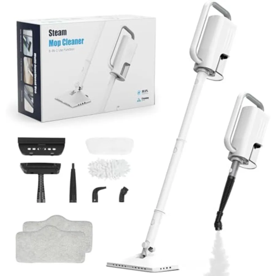 7-in-1 Steam Mop 1200W Rotated Steam Cleaner for Home 2 Modes 400ML Removable Tank 23Feet Power Cord 2 Pads Multi-Surface Steam
7-in-1 Steam Mop 1200W Rotated Steam Cleaner for Home 2 Modes 400ML Removable Tank 23Feet Power Cord 2 Pads Multi-Surface Steam
