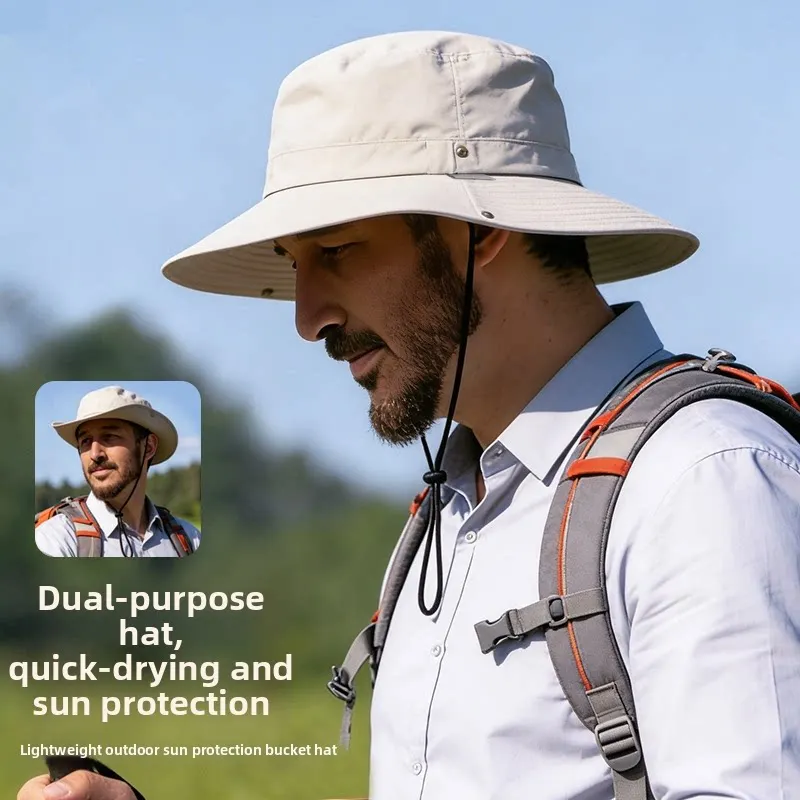 Outdoor Wide Brim Bucket Hat UV Protection Fishing Hiking Hat With Wind Drawstring
Outdoor Wide Brim Bucket Hat UV Protection Fishing Hiking Hat With Wind Drawstring