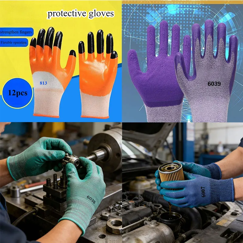 Protective Coating Work Gloves with Wear-resistant Anti-slip Rubber-impregnated for Machinery Operation Builder Hands Protection
Protective Coating Work Gloves with Wear-resistant Anti-slip Rubber-impregnated for Machinery Operation Builder Hands Protection