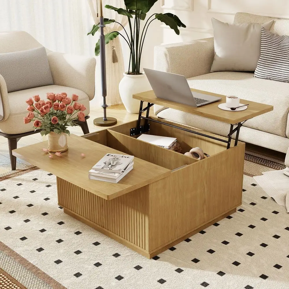 Журнальный столик с подсветкой и местом для хранения, квадратный, с большим скрытым отсеком, 31,5 дюйма
Журнальный столик с подсветкой и местом для хранения, квадратный, с большим скрытым отсеком, 31,5 дюйма