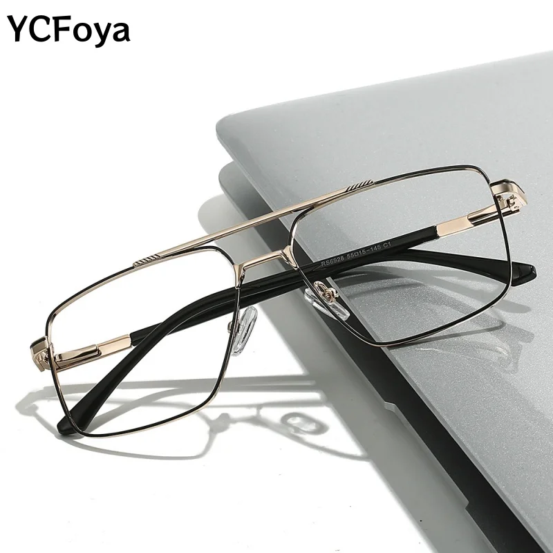 New Men's Square Frame Myopia Optical Glasses Double Beam Casual Metal Women Anti-Blue Light Eyeglass Frame 6928
New Men's Square Frame Myopia Optical Glasses Double Beam Casual Metal Women Anti-Blue Light Eyeglass Frame 6928