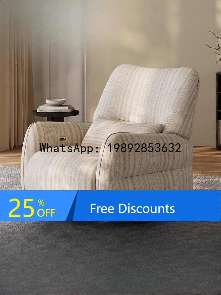 CZ AI Smart Single Sofa Recliner Sleepable Lazy Sofa Fabric Cotton Linen Rotating Rocking Chair
CZ AI Smart Single Sofa Recliner Sleepable Lazy Sofa Fabric Cotton Linen Rotating Rocking Chair