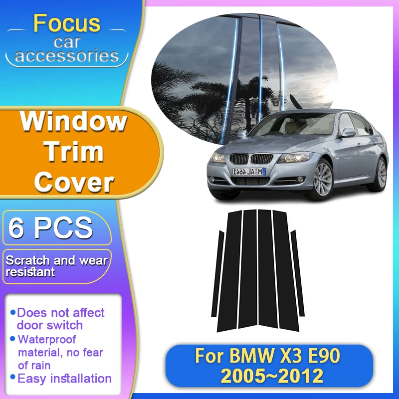 For BMW 3 Series E90 335i 320d 328i Parts 2005~2011 6PCS B C Pillar Window Trim Covers Center Column Stickers Auto Accessories
For BMW 3 Series E90 335i 320d 328i Parts 2005~2011 6PCS B C Pillar Window Trim Covers Center Column Stickers Auto Accessories