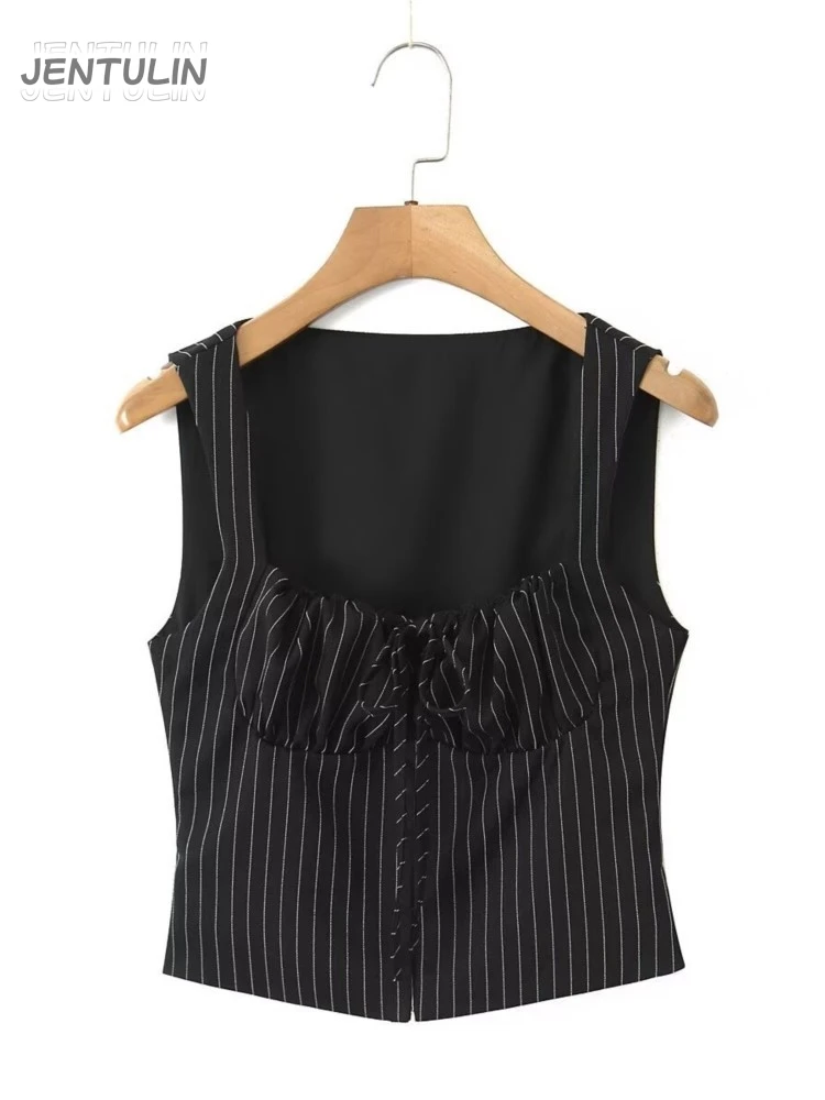 Y2K Retro Black Striped Bow Ruched Chest Hook Buttons Laces Crop Top Women's New Trend Low Waist Package Hips Pleated Mini Skirt
Y2K Retro Black Striped Bow Ruched Chest Hook Buttons Laces Crop Top Women's New Trend Low Waist Package Hips Pleated Mini Skirt
