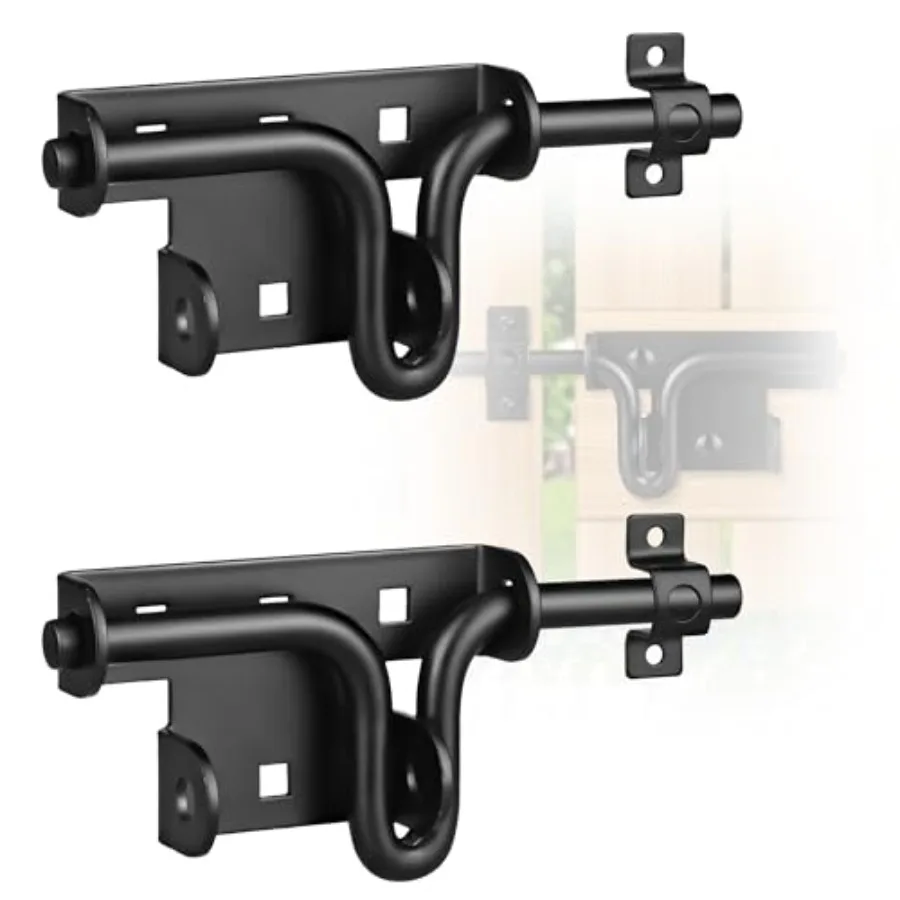 Heavy Duty Slide Bolt Gate Latch with Padlock Hole - Universal Security Lock for Wooden Fence, Metal Gate, Shed Door, Yard Barn
Heavy Duty Slide Bolt Gate Latch with Padlock Hole - Universal Security Lock for Wooden Fence, Metal Gate, Shed Door, Yard Barn