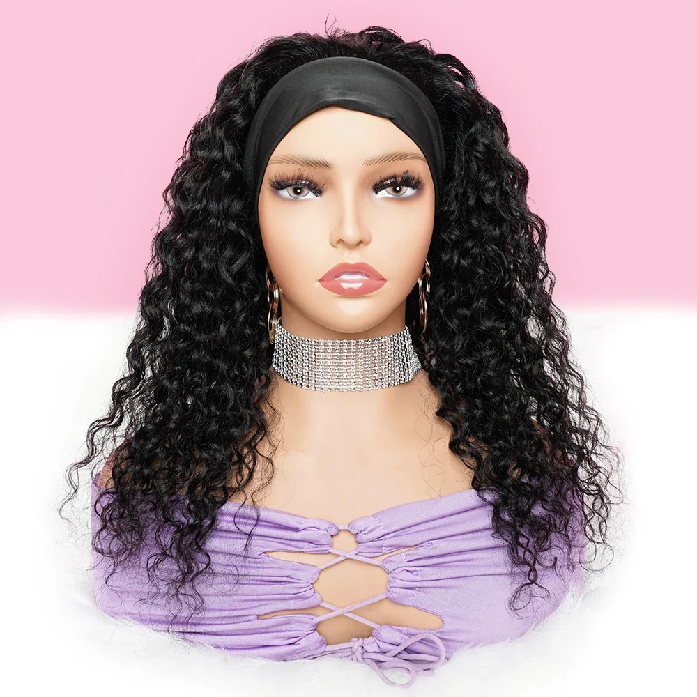Water Wave Curly Human Hair Wig Headband Scarf Wig For Women Brazilian Remy Hair 180% Density None Lace Full Machine Made Wigs
Water Wave Curly Human Hair Wig Headband Scarf Wig For Women Brazilian Remy Hair 180% Density None Lace Full Machine Made Wigs