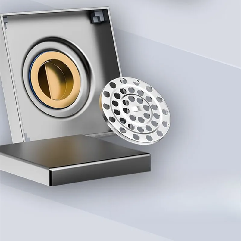 Бытовой скрытый слив для пола из нержавеющей стали, скрытая установка, большой слив с невидимой плитой, слив для пола с защитой от запаха. 
Бытовой скрытый слив для пола из нержавеющей стали, скрытая установка, большой слив с невидимой плитой, слив для пола с защитой от запаха.