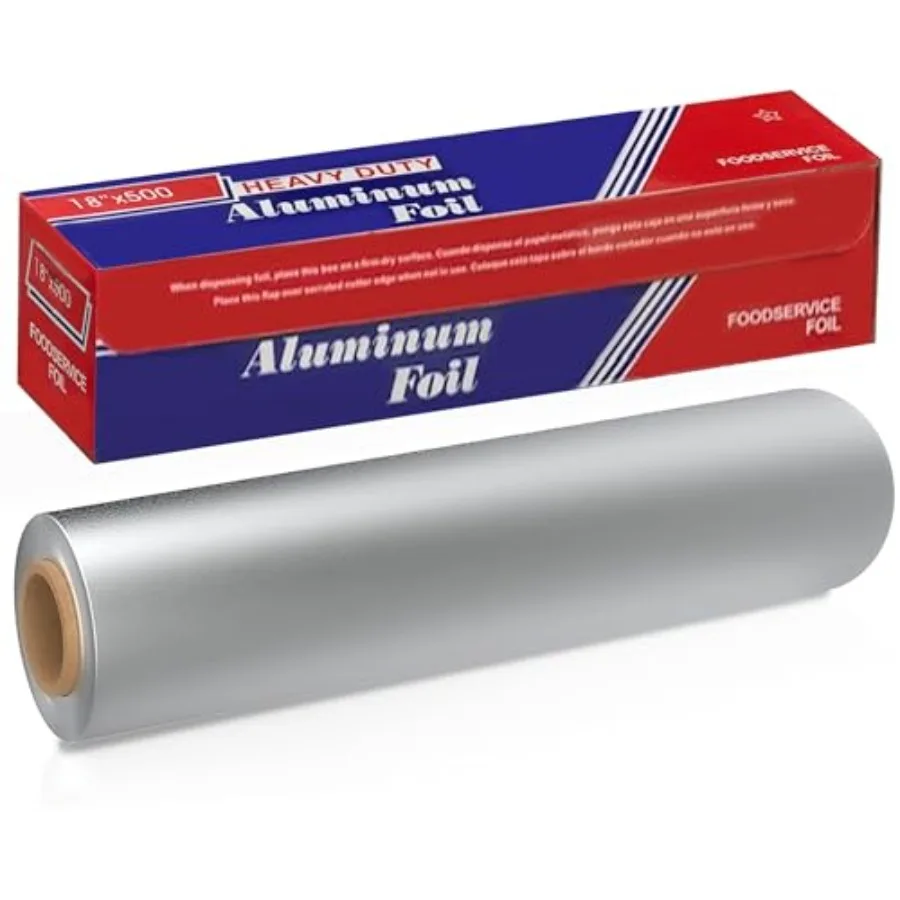 Aluminum Foil Roll 18"x 500 feet 1 Pack - Aluminum Foil Heavy-Duty Commercial Grade for Food Service Industry - Silver Foil for
Aluminum Foil Roll 18"x 500 feet 1 Pack - Aluminum Foil Heavy-Duty Commercial Grade for Food Service Industry - Silver Foil for