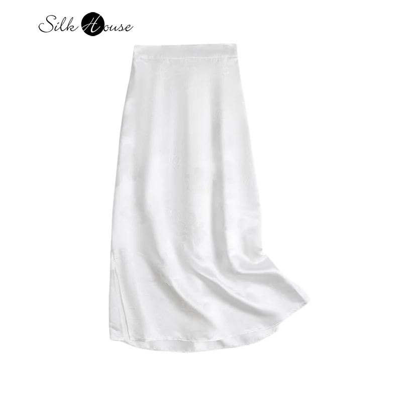 Women's Fashion Autumn New 30MM 100% Natural Mulberry Silk Jacquard Satin White High Waist Versatile Bag Hip Tube Skirt
Women's Fashion Autumn New 30MM 100% Natural Mulberry Silk Jacquard Satin White High Waist Versatile Bag Hip Tube Skirt