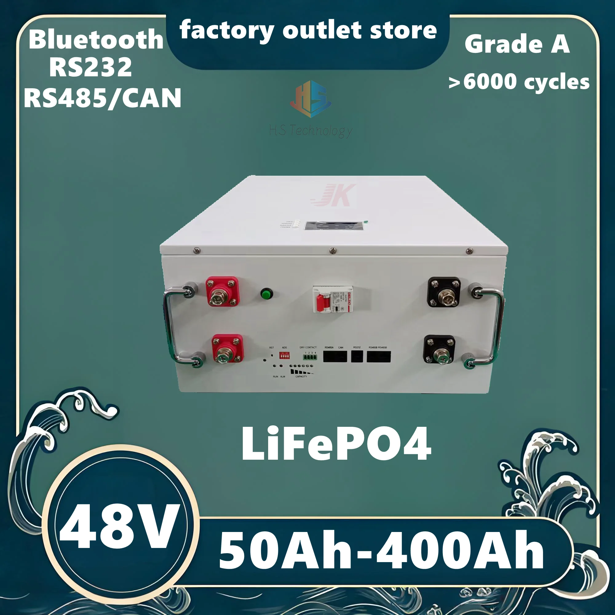 48V 51.2V 100Ah 200Ah 50Ah 300Ah 400Ah Lifepo4 rechargeable Battery RS485 CAN RS232 for Inverter PV Solar Energy Storage Base
48V 51.2V 100Ah 200Ah 50Ah 300Ah 400Ah Lifepo4 rechargeable Battery RS485 CAN RS232 for Inverter PV Solar Energy Storage Base