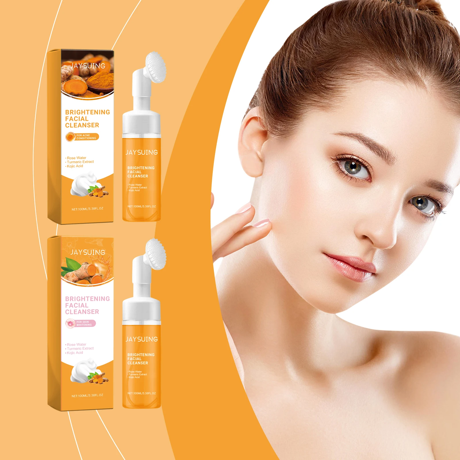 Jaysuing Turmeric Cleansing Mousse Gentle Cleansing Facial Skin Pores Facial Cleanser Brightening Soft Skin Care
Jaysuing Turmeric Cleansing Mousse Gentle Cleansing Facial Skin Pores Facial Cleanser Brightening Soft Skin Care