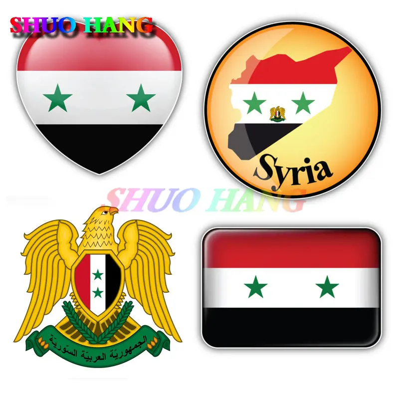 Syria Flag National Emblem Heart, Oval, Fist, Butterfly Flag Syria Car Sticker Vinyl Die Cut Auto Parts Window Decal PVC
Syria Flag National Emblem Heart, Oval, Fist, Butterfly Flag Syria Car Sticker Vinyl Die Cut Auto Parts Window Decal PVC