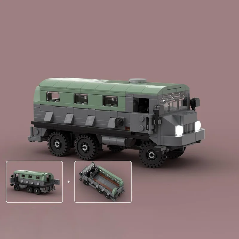 MOC военный военный многоцелевой автомобиль Pinzgauer 718 6x6 масштаб (1:35) собранная модель строительных блоков игрушка в подарок
MOC военный военный многоцелевой автомобиль Pinzgauer 718 6x6 масштаб (1:35) собранная модель строительных блоков игрушка в подарок