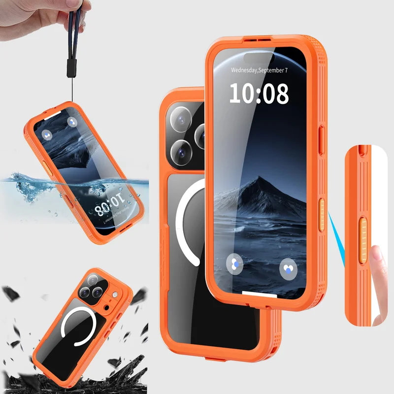 IP68 Waterproof Magnetic Case for iPhone 17 Air 17 Pro max 2M Diving Swimming Protective Housing 360 Full Phone Cover 17Pro
IP68 Waterproof Magnetic Case for iPhone 17 Air 17 Pro max 2M Diving Swimming Protective Housing 360 Full Phone Cover 17Pro