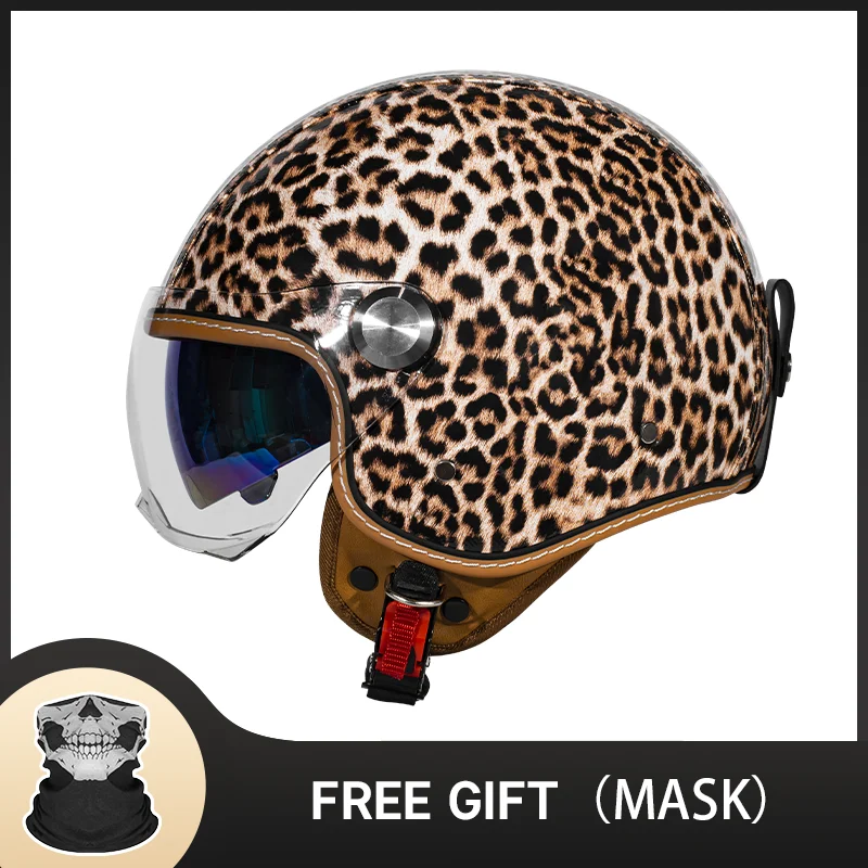 2025 New Arrivel Leopard Print 3/4 Open Face Motorcycle Helmet with Extended Shield Enhanced Comfort Padding for Journey Comfort
2025 New Arrivel Leopard Print 3/4 Open Face Motorcycle Helmet with Extended Shield Enhanced Comfort Padding for Journey Comfort