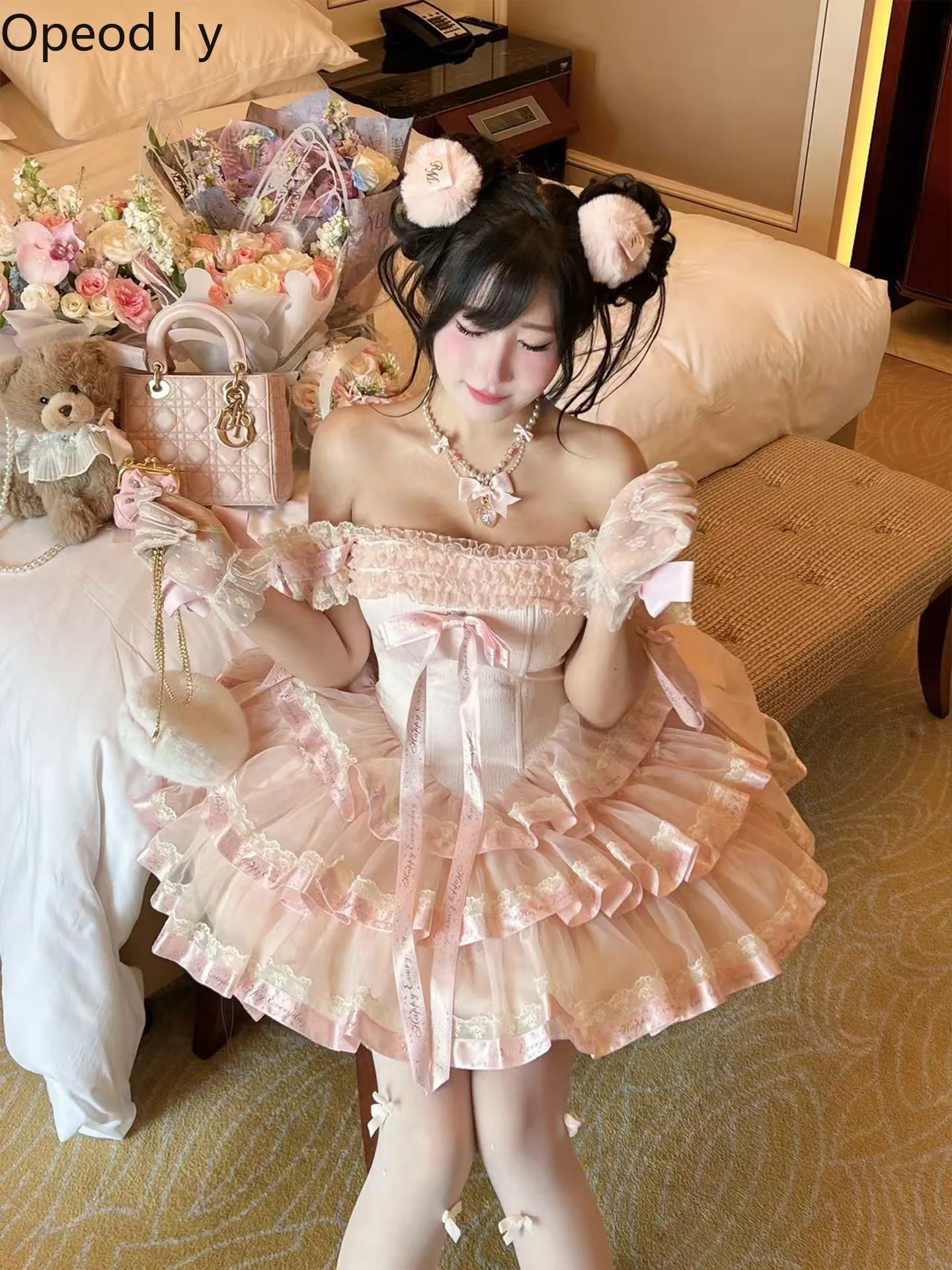 Princess Ribbon Pink Black Cute Sweet Dress Romantic Girl Kawaii Bow Sexy Tube Top Slim Party Princess Lolita Dress Short
Princess Ribbon Pink Black Cute Sweet Dress Romantic Girl Kawaii Bow Sexy Tube Top Slim Party Princess Lolita Dress Short