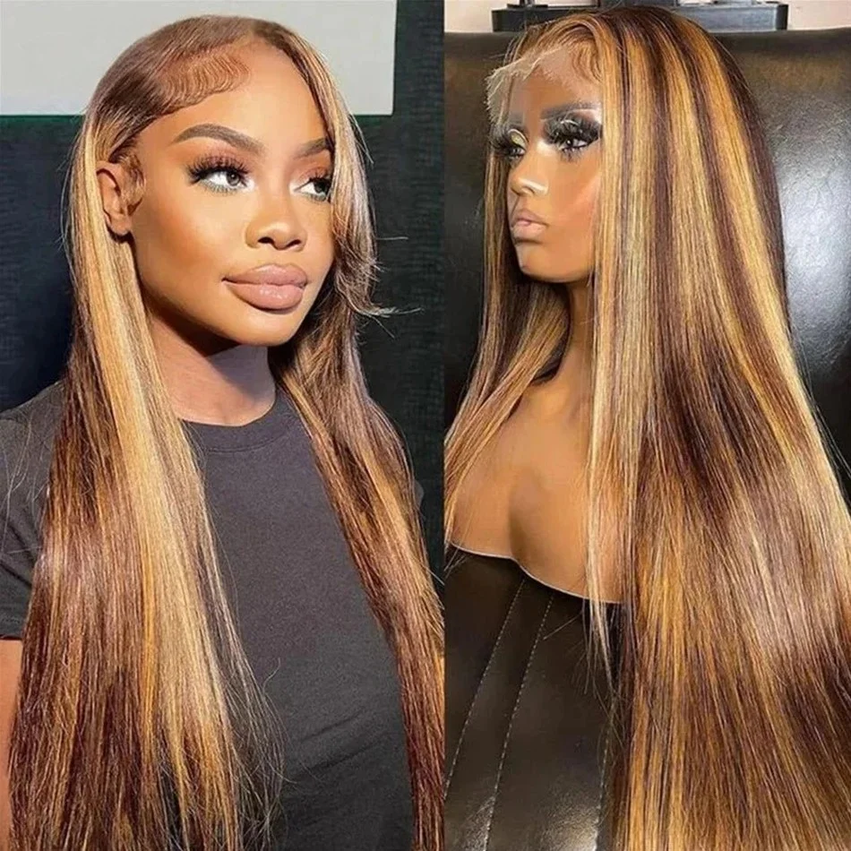 28inch Highlight Blonde Bone Straight Lace Front Wig Honey Caramel Ombre Wig 13x4 HD Lace Wig Pre Plucked Synthetic Cosplay Wear
28inch Highlight Blonde Bone Straight Lace Front Wig Honey Caramel Ombre Wig 13x4 HD Lace Wig Pre Plucked Synthetic Cosplay Wear