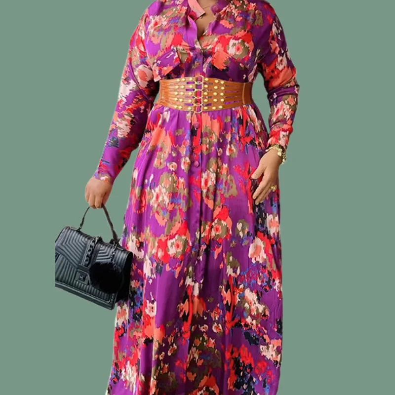 Dubai Abaya Kaftan Women Floral Print Maxi Party Dress African Ankara Dashiki Fashion Long Sleeve Shirt Dress Belted Robe Abayas
Dubai Abaya Kaftan Women Floral Print Maxi Party Dress African Ankara Dashiki Fashion Long Sleeve Shirt Dress Belted Robe Abayas