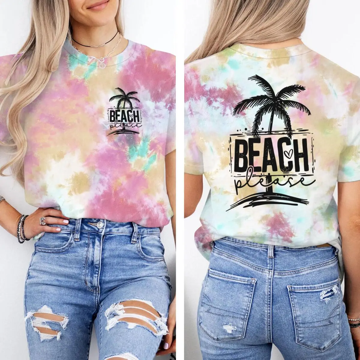 Beach Please Palm Tree & Letter Design T-shirts Unisex Casual "Beach Please" Tops Spring Vacation Outfit Vacation Casual Wear
Beach Please Palm Tree & Letter Design T-shirts Unisex Casual "Beach Please" Tops Spring Vacation Outfit Vacation Casual Wear