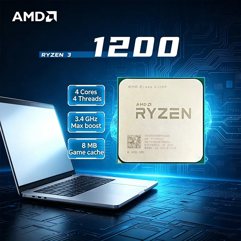 AMD Ryzen 3 1200 AMD R3 1200 CPU 4-Core 4-Thread 3.4 GHz Unlocked Desktop Processor Socket AM4 Gaming CPU Without Package
AMD Ryzen 3 1200 AMD R3 1200 CPU 4-Core 4-Thread 3.4 GHz Unlocked Desktop Processor Socket AM4 Gaming CPU Without Package