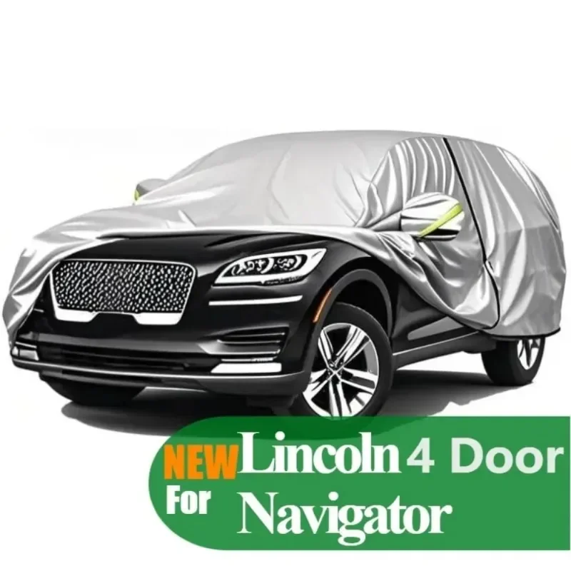Five-Layer 210D All-Weather Waterproof Full Car Cover for Lincoln Navigator 4 Door Sun Rain Snow Protection Silver Oxford Fabric
Five-Layer 210D All-Weather Waterproof Full Car Cover for Lincoln Navigator 4 Door Sun Rain Snow Protection Silver Oxford Fabric