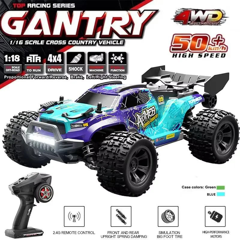 1:18 50KM/H 4WD RC Car With LED 2.4G Remote Control Cars High Speed Drift Monster 4x4 Truck for Kids vs Wltoys 144001 Toys
1:18 50KM/H 4WD RC Car With LED 2.4G Remote Control Cars High Speed Drift Monster 4x4 Truck for Kids vs Wltoys 144001 Toys 