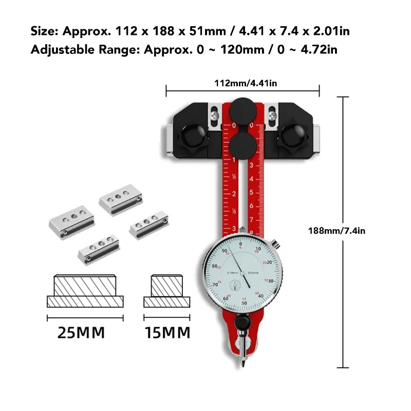 Thin Rip Jig Table Saw Alignment Gauge Calibrator High Accuracy Effort Saving Aluminum Alloy with Position Slider for Workshop
Thin Rip Jig Table Saw Alignment Gauge Calibrator High Accuracy Effort Saving Aluminum Alloy with Position Slider for Workshop