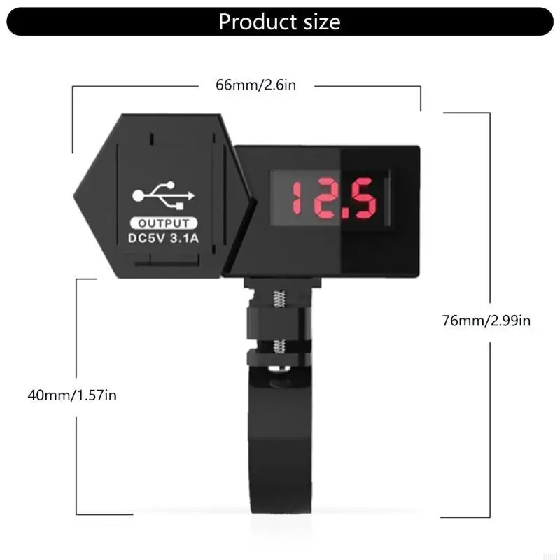 H58F Handlebar Mount Power Outlet Motorcycle Phone Charging Socket with Voltmeter
H58F Handlebar Mount Power Outlet Motorcycle Phone Charging Socket with Voltmeter