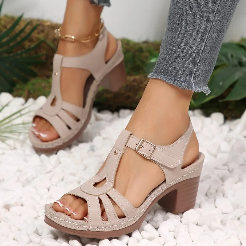 New Summer Comfortable Beach Roman Casual Sandals Stylish Ankle Strap Women's Chunky Heel Sandals Sexy Peep Toe Women High Heels
New Summer Comfortable Beach Roman Casual Sandals Stylish Ankle Strap Women's Chunky Heel Sandals Sexy Peep Toe Women High Heels