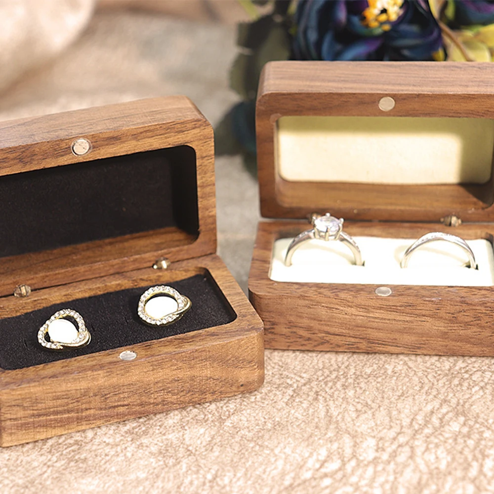 Double Slot Personalized Wedding Ring Box Solid Wood Rectangle Proposal Storage Box Accessory Shop Jewelry Cabinet Display Tool
Double Slot Personalized Wedding Ring Box Solid Wood Rectangle Proposal Storage Box Accessory Shop Jewelry Cabinet Display Tool