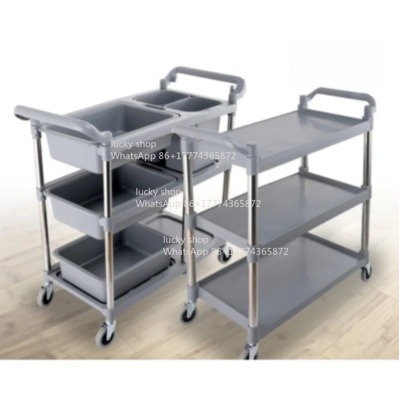 Hotel Commercial Plastic Three-Layer Multi-functional Mobile Food Cart Trolley
Hotel Commercial Plastic Three-Layer Multi-functional Mobile Food Cart Trolley