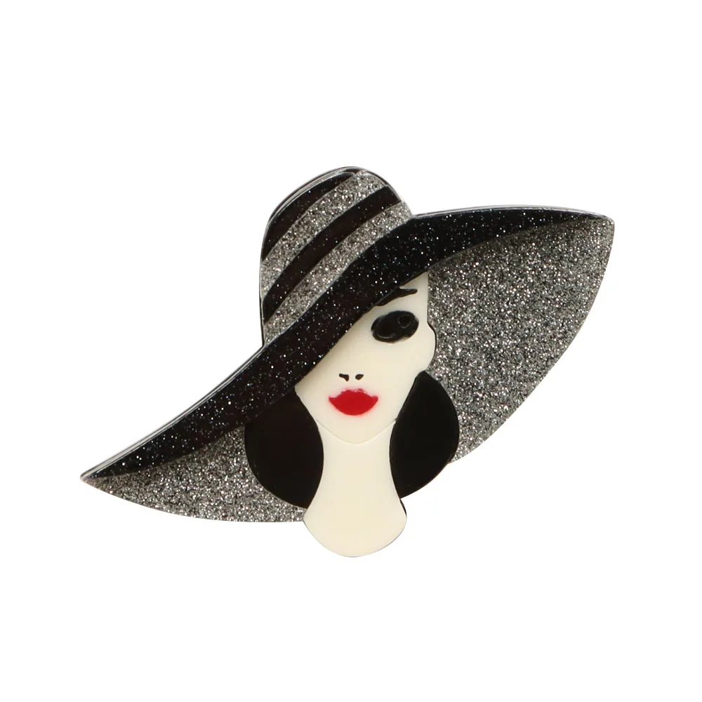CINDY XIANG Acrylic Wear Big Hat Beautiful Lady Brooch Acetate Fiber Pin Elegant Women Jewelry High Quality
CINDY XIANG Acrylic Wear Big Hat Beautiful Lady Brooch Acetate Fiber Pin Elegant Women Jewelry High Quality