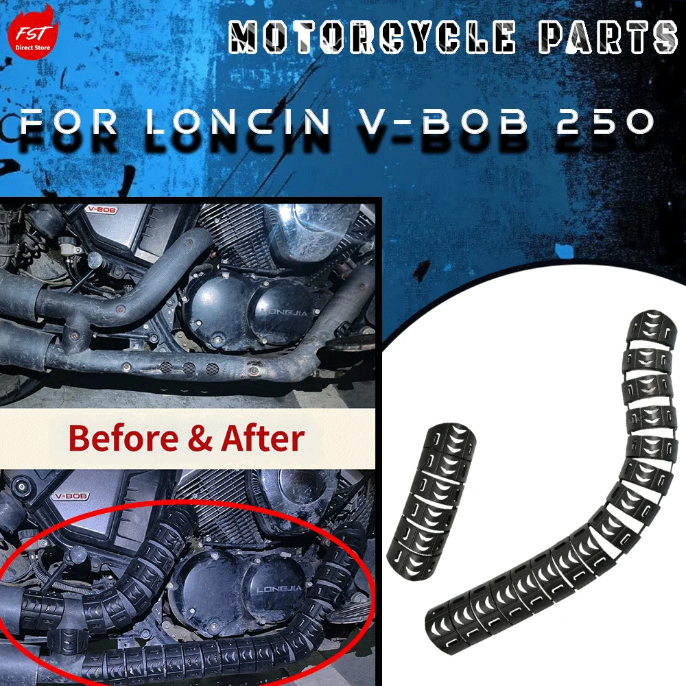 Black snake bone exhaust heat shield, high temperature resistant modified shell for Longjia V-BOB 250
Black snake bone exhaust heat shield, high temperature resistant modified shell for Longjia V-BOB 250