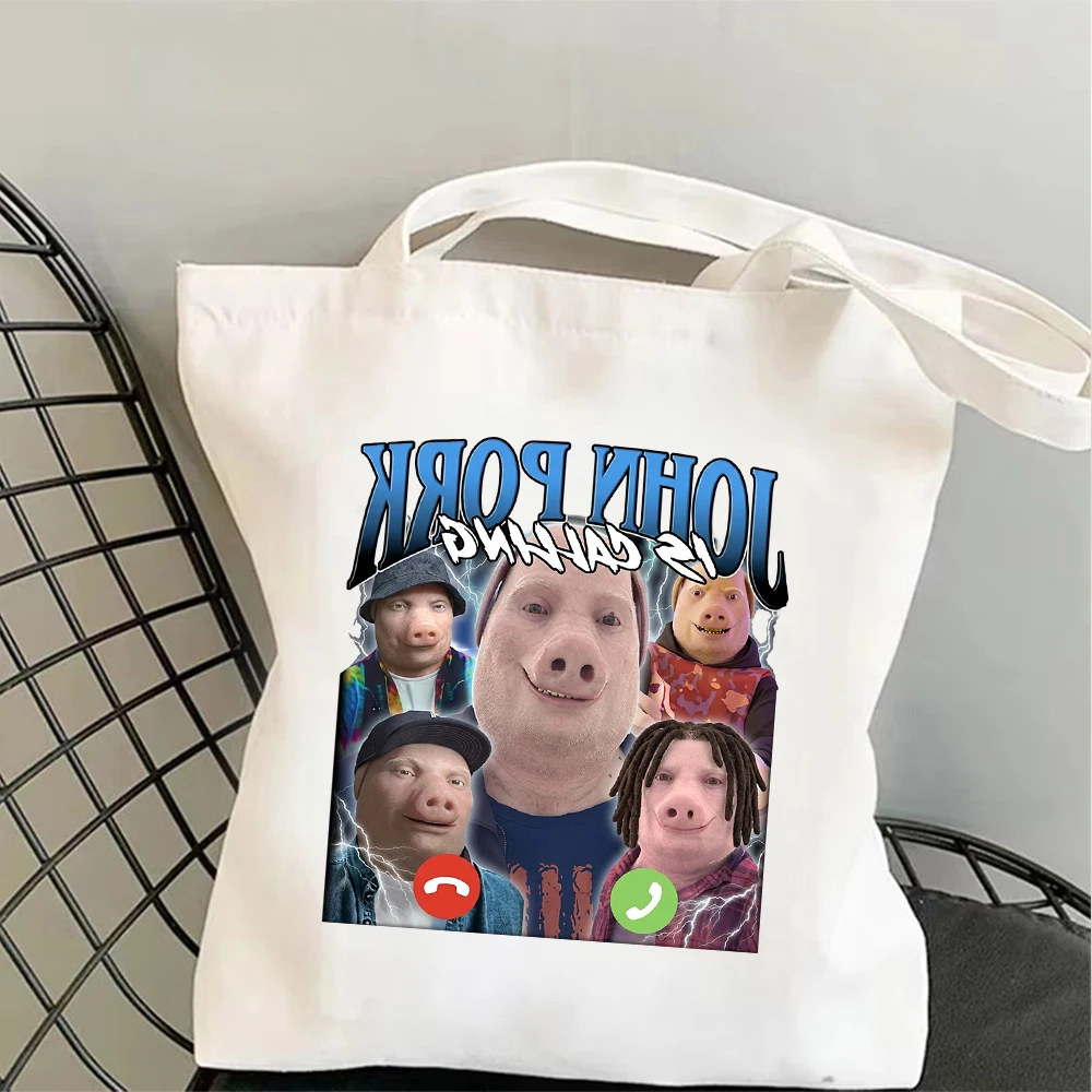 John Pork Meme Canvas Tote Bag Funny Viral Shoulder Bag
John Pork Meme Canvas Tote Bag Funny Viral Shoulder Bag