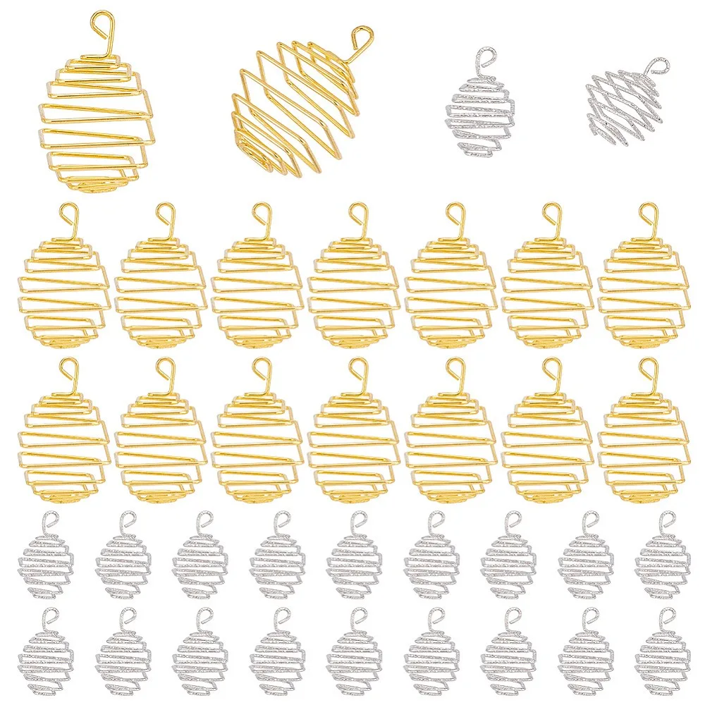 50Pcs 2 Colors Iron Wire Spiral Bead Cage Pendants Square Charms Platinum Golden 20.5~40x14.5~24.5x14.5~24.5mm
50Pcs 2 Colors Iron Wire Spiral Bead Cage Pendants Square Charms Platinum Golden 20.5~40x14.5~24.5x14.5~24.5mm
