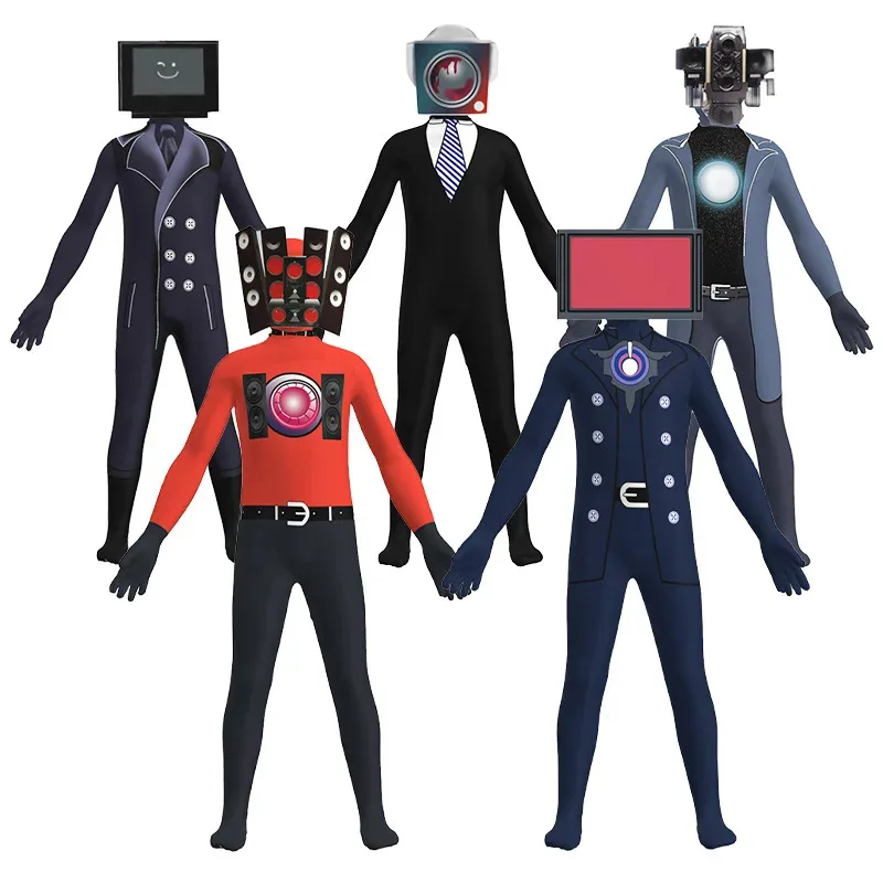 Skibidi Toilet Costume Cosplay Tv Man Speaker Man Camcorderman Costume Suit Uniform with Mask Halloween Costume for Adult Kids
Skibidi Toilet Costume Cosplay Tv Man Speaker Man Camcorderman Costume Suit Uniform with Mask Halloween Costume for Adult Kids